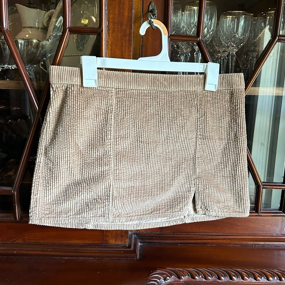 Aerie Ribbed Brown Mini Skirt